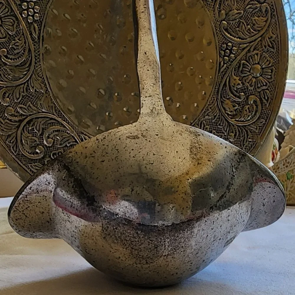 Large Pewter Ladle Punch, Stew, Gumbo, Soup, Decor